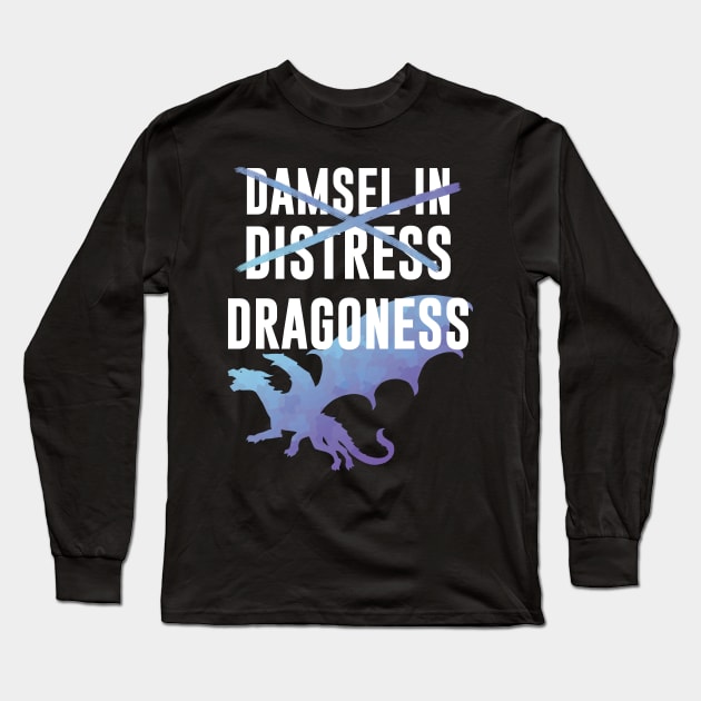 Dragoness, Not In Distress Long Sleeve T-Shirt by polliadesign